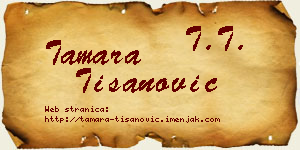 Tamara Tišanović vizit kartica